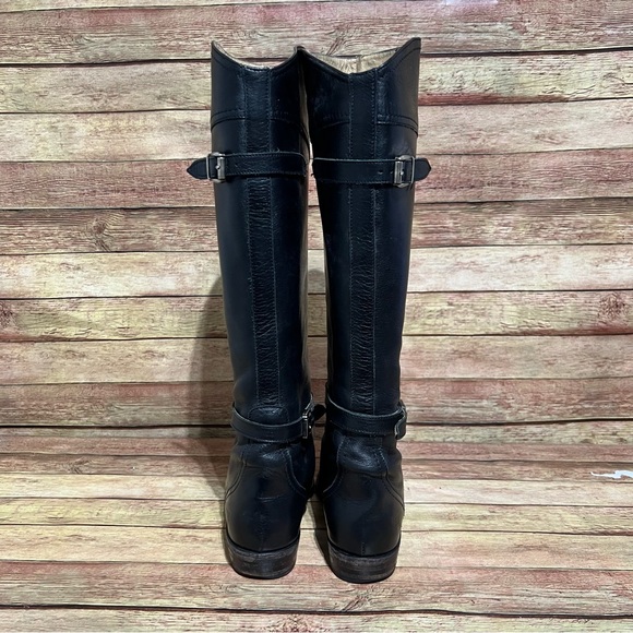 Frye Black Leather Dorado Boots - Picture 7 of 11